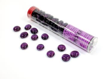 Translucent Purple Glass Stones Tube