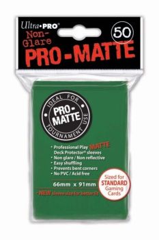 PRO MATTE GREEN DECK PROTECTOR SLEEVES 50CT