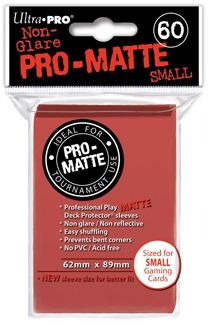 RED PRO MATTE DECK PROTECTOR SLEEVES 60CT