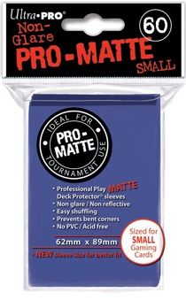 BLUE PRO MATTE DECK PROTECTOR SLEEVES 60CT