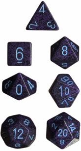 SPECKLED COBALT 7-DICE SET