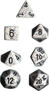 SPECKLED ARCTIC CAMO 7-DICE SET