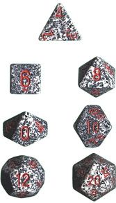 SPECKLED GRANITE 7-DICE SET
