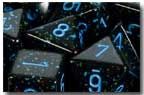 SPECKLED BLUE STARS 7- DICE SET