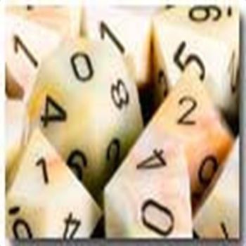 FESTIVAL CIRCUS/BLACK 7-DICE SET