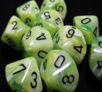 VORTEX BRIGHT GREEN 7-DICE SET