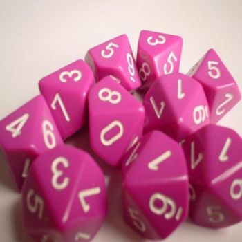 OPAQUE LIGHT PURPLE/ WHITE 7- DIE SET
