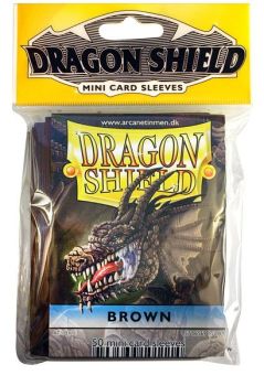 DRAGON SHIELD BROWN SMALL SIZE  SLEEVES 50CT