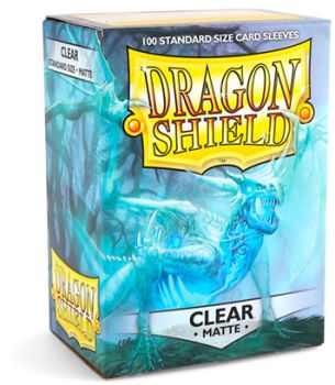 DRAGON SHIELD CLEAR STANDARD SIZE MATTE SLEEVES 100CT