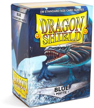 DRAGON SHIELD BLUE STANDARD SIZE MATTE SLEEVES 100CT