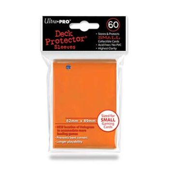 ORANGE SMALL SIZE DECK PROTECTOR SLEEVES 60CT