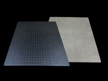 Reversible Vinyl Battlemat 1" Black-Grey Squares