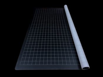 Reversible Vinyl Megamat 1" Black-Gray Squares