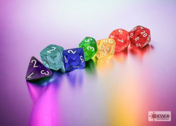 Prism Translucent GM & Beginner Player Polyhedral 7-Dice Set