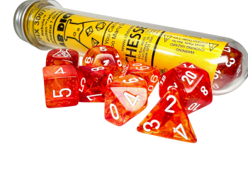 Nebula Molten/White Polyhedral 7-Die Set (with bonus die)