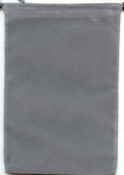 Large Grey Suedecloth Dice Bag