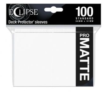 Eclipse Arctic White Matte Deck Protector Sleeves 100ct