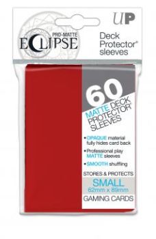 ECLIPSE APPLE RED MATTE SMALL DECK PROTECTOR SLEEVES 60CT