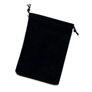Large Black Suedecloth Dice Bag