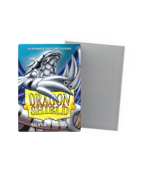 Dragon Shield Silver Matte Japanese Size Sleeves 60ct