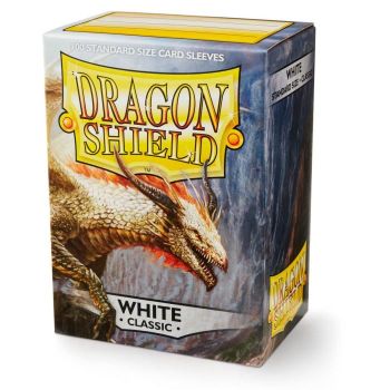 DRAGON SHIELD WHITE STANDARD SIZE SLEEVES 100-CT