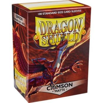 DRAGON SHIELD CRIMSON STANDARD SIZE MATTE SLEEVES 100CT