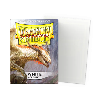 DRAGON SHIELD WHITE STANDARD SIZE SLEEVES 100CT