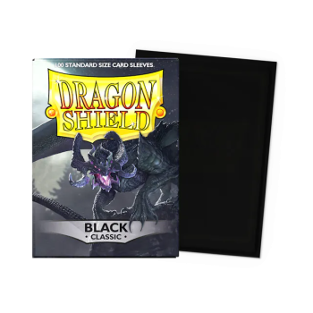DRAGON SHIELD BLACK STANDARD SIZE SLEEVES 100CT