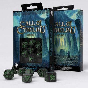 Call of Cthulhu Dice Set: Black & Green