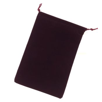 Large Burgundy Suedecloth Dice Bag