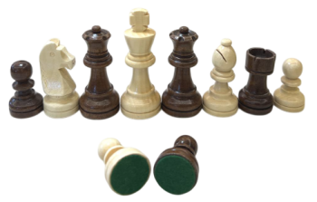 Wooden Chess Pieces, Staunton Series, Double-Weighted, King 3.5’’