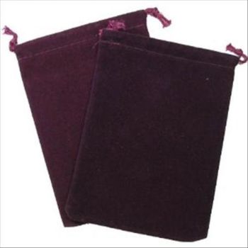 Small Burgundy Suedecloth Dice Bag