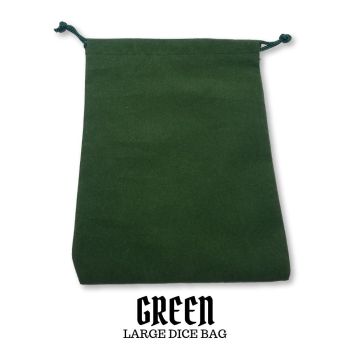 Large Green Suedecloth Dice Bag