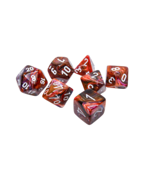 Festive Symphony/white Polyhedral 7-Dice Set