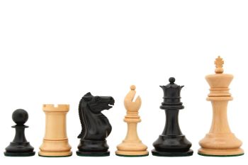 Deluxe Staunton 3.5" Ebonised Chess Pieces