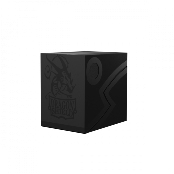 Dragon Shield Double Shell Deck Box - Shadow Black/Black