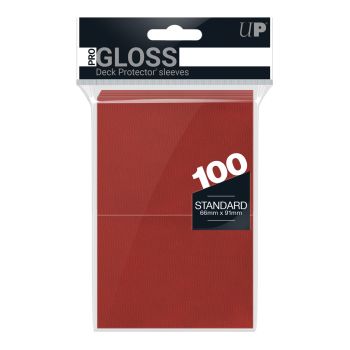 PRO-Gloss Red Standard Deck Protector Sleeves 100ct