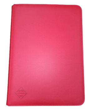 9-Pkt Premium Zippered Binder Red