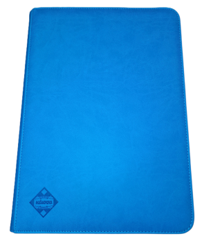 9-Pkt Premium Zippered Binder Light Blue