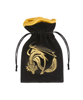 Dragon Dice Bag: Black & Golden Velour