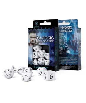 Classic RPG Dice Set: White & Black