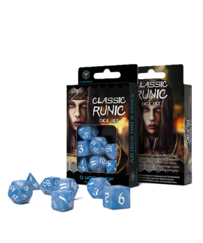 Classic Runic Dice Set: Glacier & White