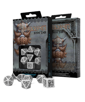 Dwarven Dice Set: White & Black