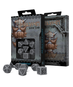 Dwarven Dice Set: Gray & Black