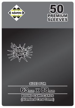 Premium Sleeves Solid Black 63x88mm (Card Game)